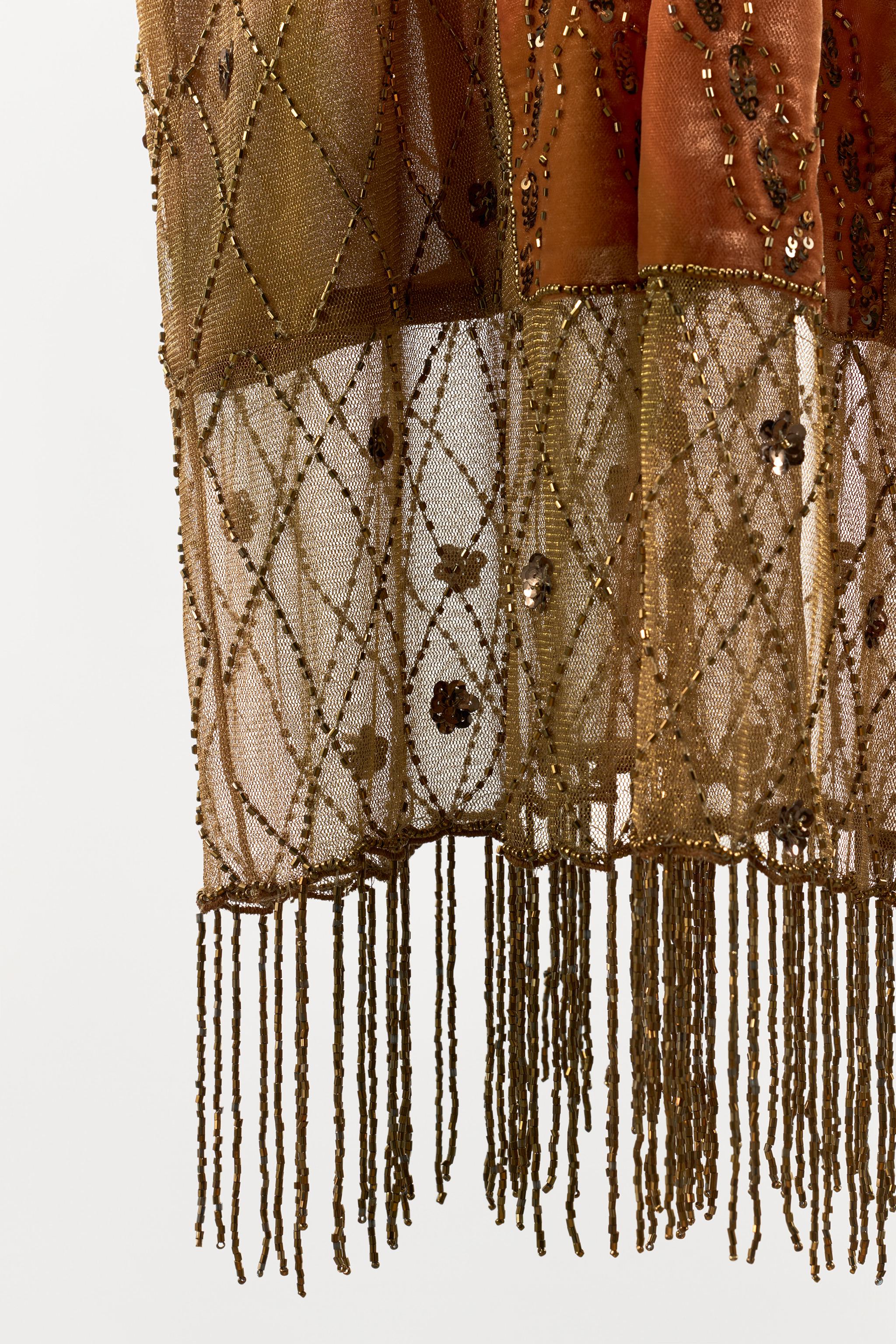 LIMITED EDITION VELVET SEQUIN BEADED COMBINATION DRESS